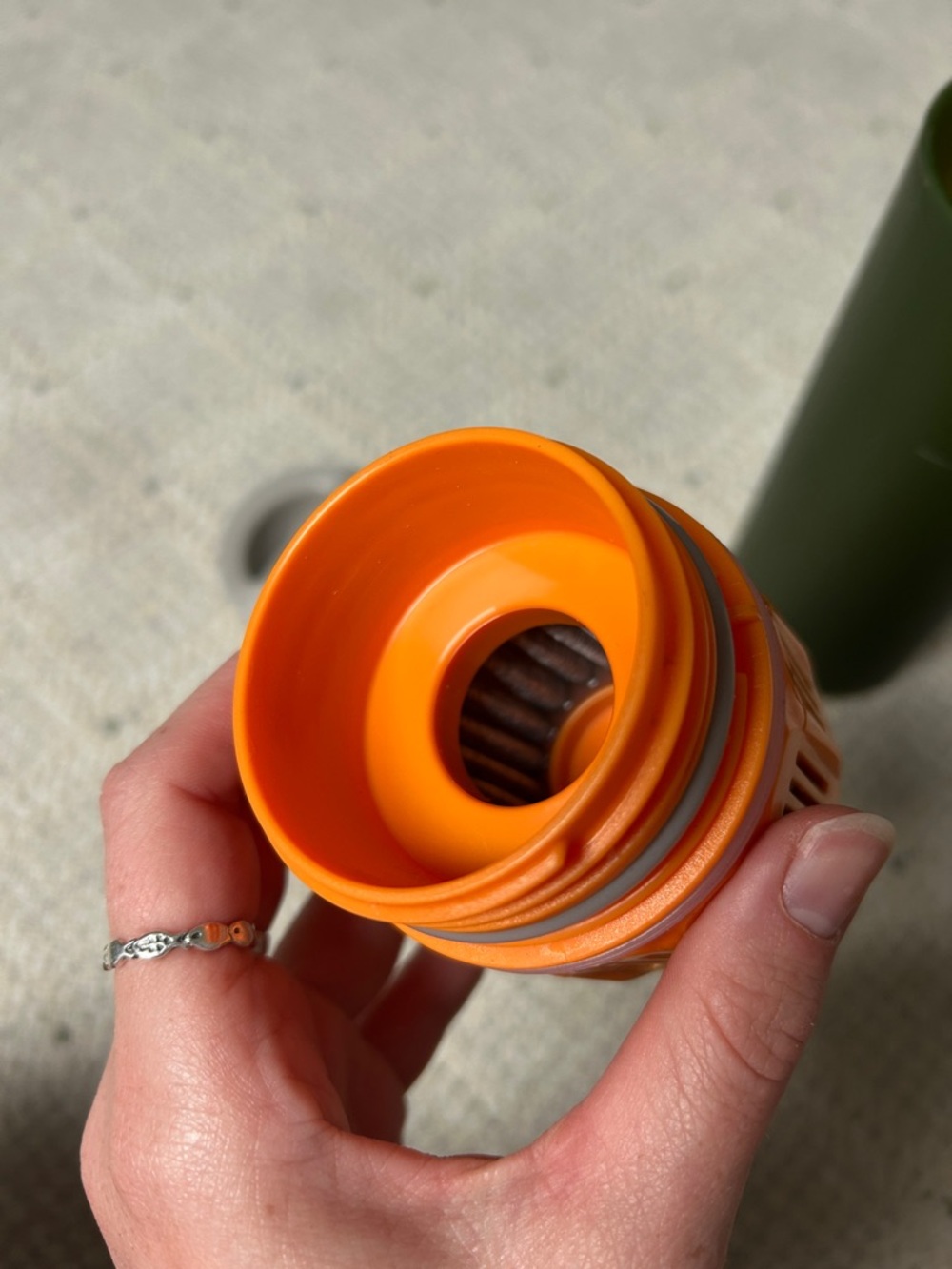 GRAYL Water Purifier Bottle - Olive Green with Yellow Trim - Picture 7 of 8